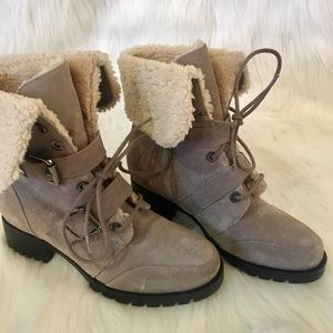 Karl Lagerfeld Grey Belda Foldover Boots